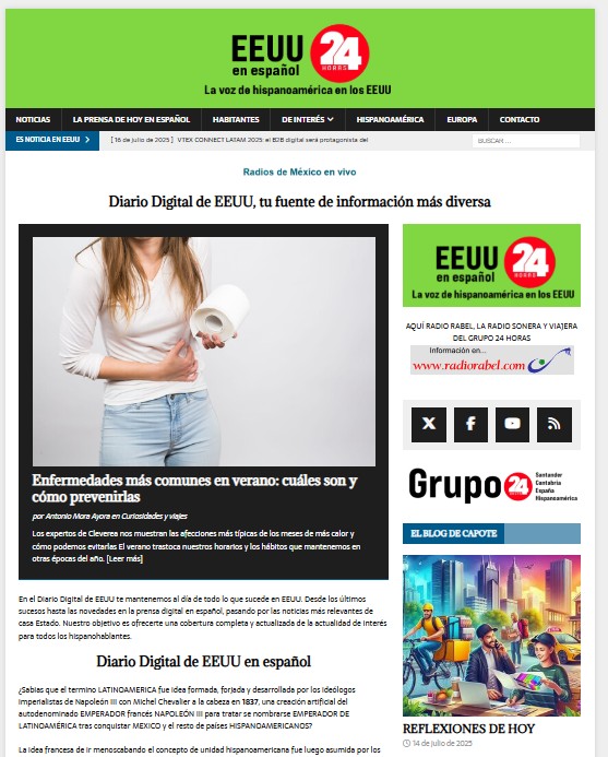El GRUPO 24 HORAS lanza su digital número 83, en EEUU